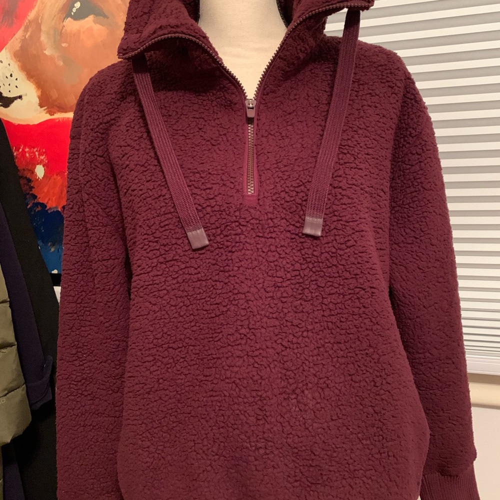 ATHLETIC FLEECE HALF ZIP JACKET/ SHIRT, Sz Medium